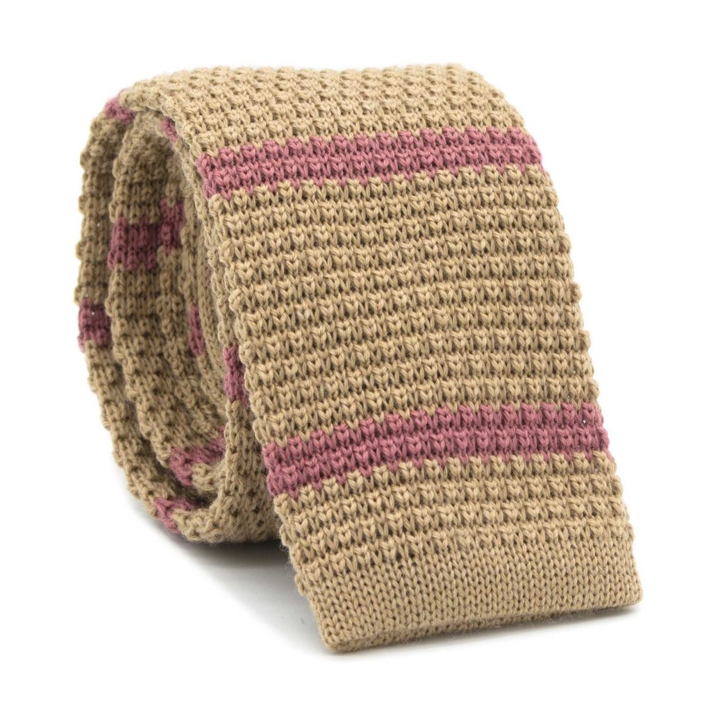 Cravate En Tricot Bleu à Rayures Dagobear - Neuf Avec étiquettes, Prix D'origine 39€