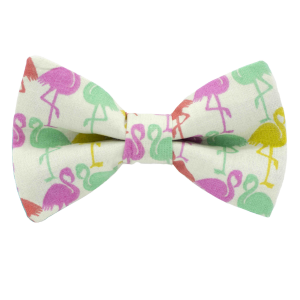 Nœud papillon "Flamingo-Pastel" - flamants roses pastel