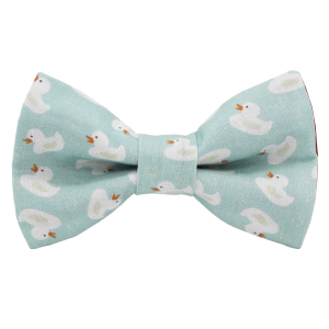 Nœud papillon "La Pêche Aux Canards" - canards sur fond bleu