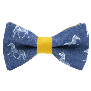 Nœud papillon Jean "Zebra" - zèbres blancs