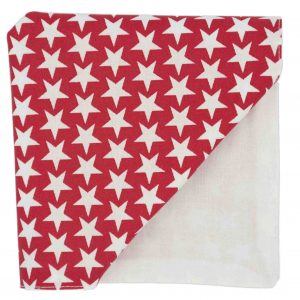 Pochette "California" - étoiles blanches sur fond rouge