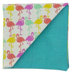 Pochette "Flamingo-Pastel" - flamants roses - Turquoise