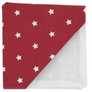 Pochette "TEXAS" - étoiles blanches sur fond rouge
