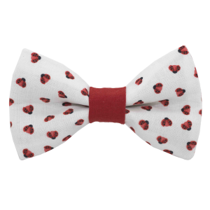 Nœud papillon motif coccinelles rouges