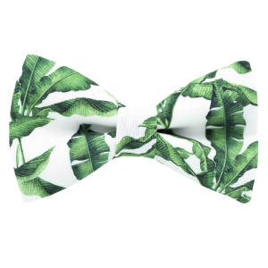 Nœud papillon motif tropical jungle snow