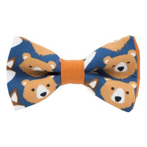 Nœud papillon motif ourson orange