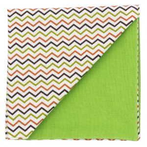 Pochette "Zig-Zag" - lignes en zigzag orange et vert