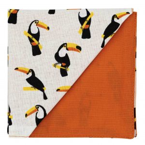 Pochette "Mister Toucans" - toucans sur fond blanc