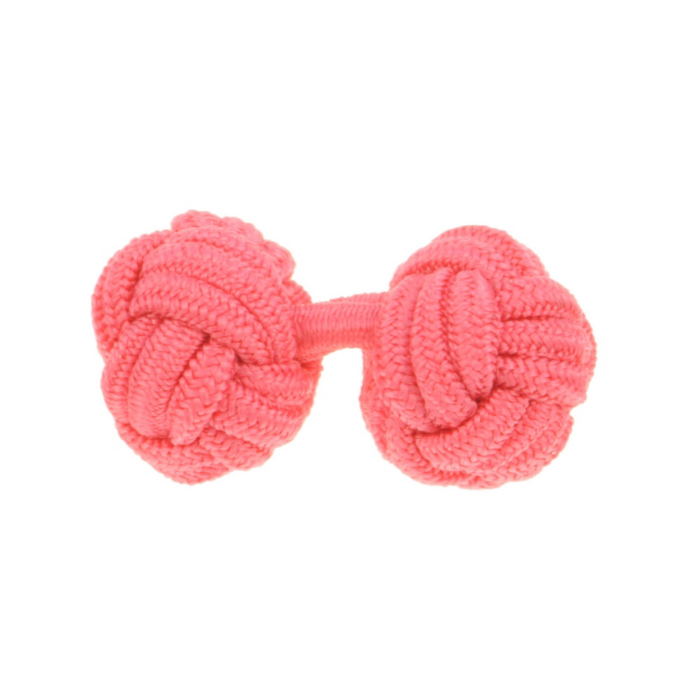 Bouton de manchette passementerie saumon