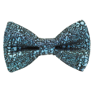 Nœud papillon "Digitalix" - motifs brillants bleus sur fond noir