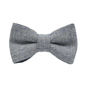 Noeud papillon tweed caviar oxford bleu ciel