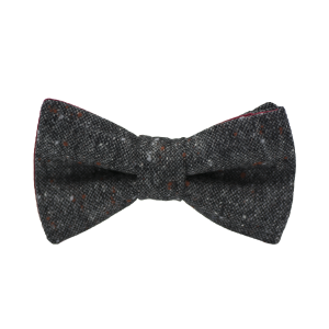 Noeud papillon tweed caviar oxford gris foncé