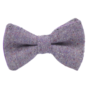 Noeud papillon tweed caviar oxford mauve