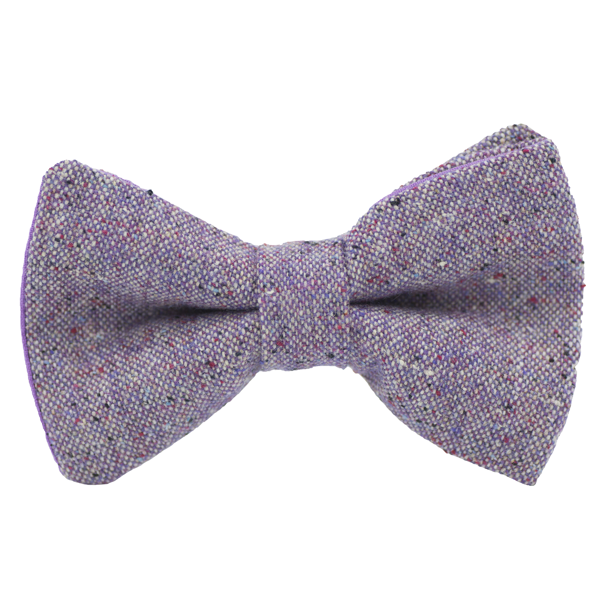 Noeud papillon tweed caviar oxford mauve