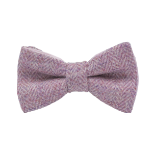 Noeud papillon tweed chevron rose