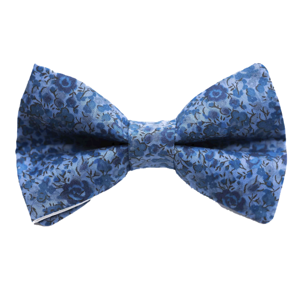 Nœud papillon Liberty "Emma and Georgina" bleu