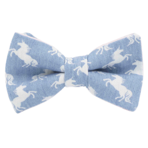 Noeud papillon denim licorne