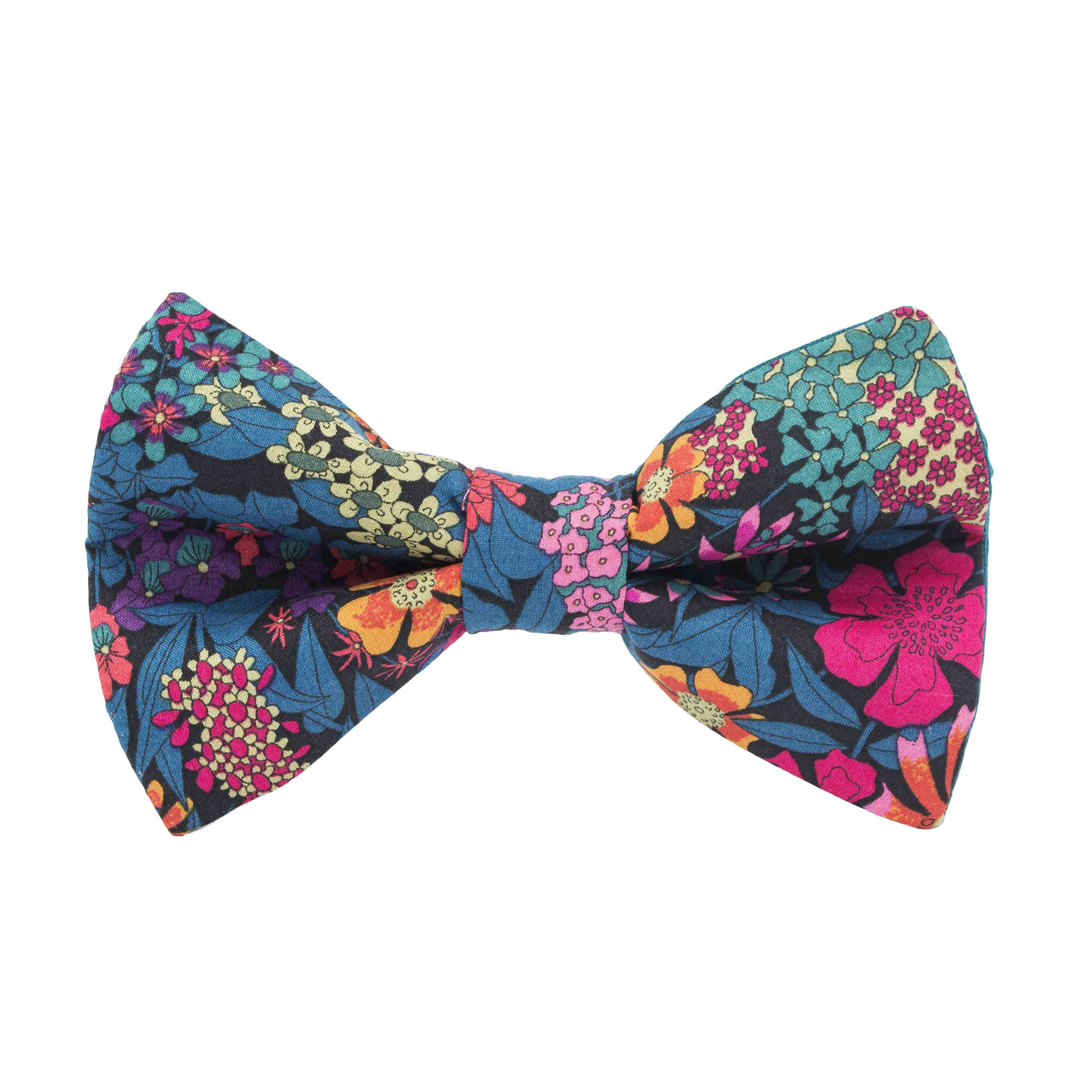 Nœud papillon Liberty "Ciara" bleu rose vert