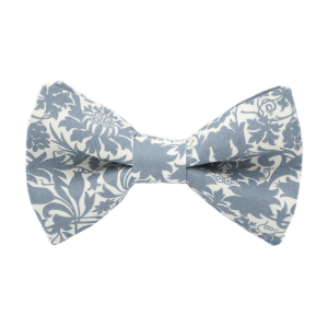 Nœud papillon Liberty "Mortimer silhouette" gris et blanc