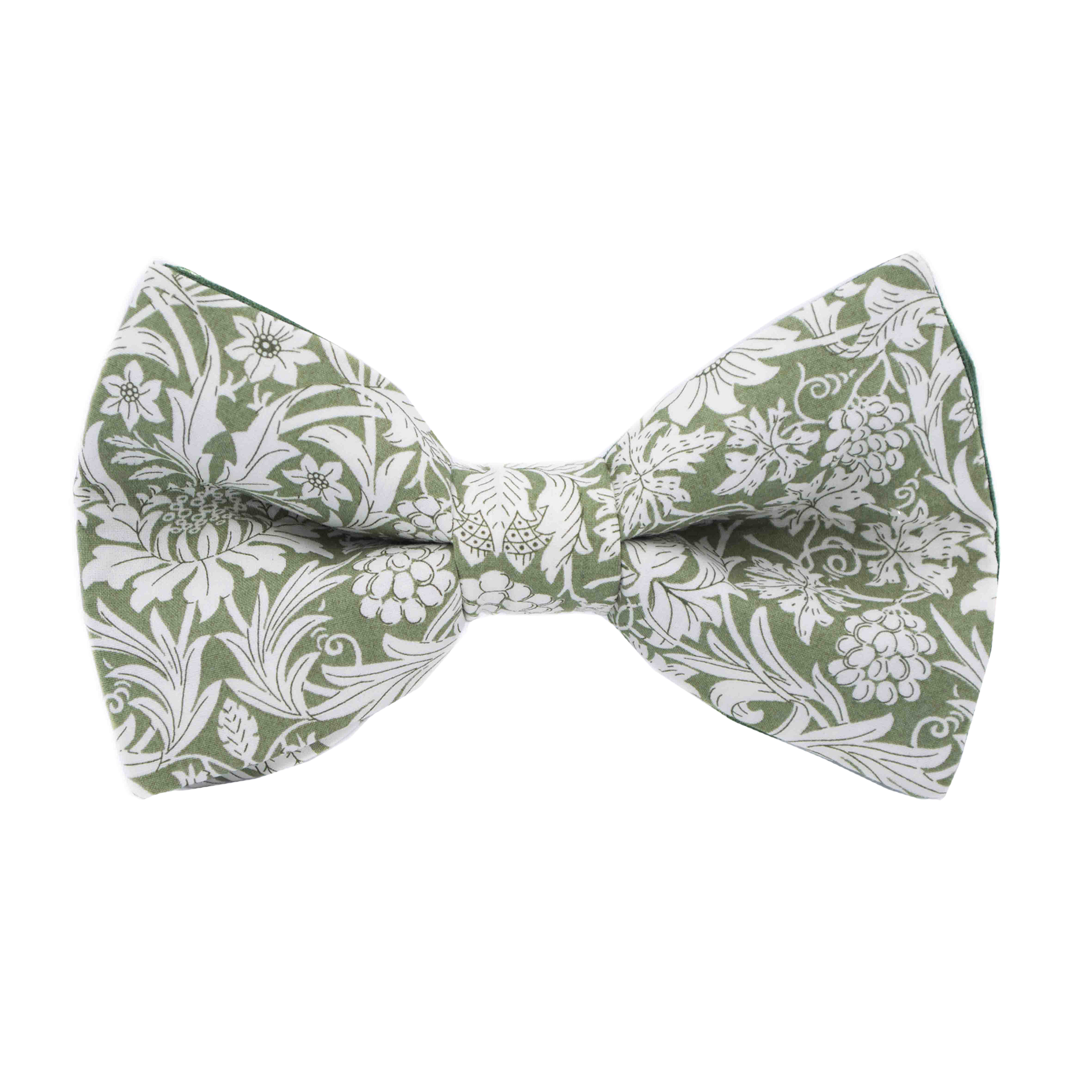 Nœud papillon Liberty "Mortimer" vert et blanc