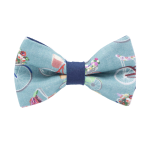 Nœud papillon motif bicyclette multicolore