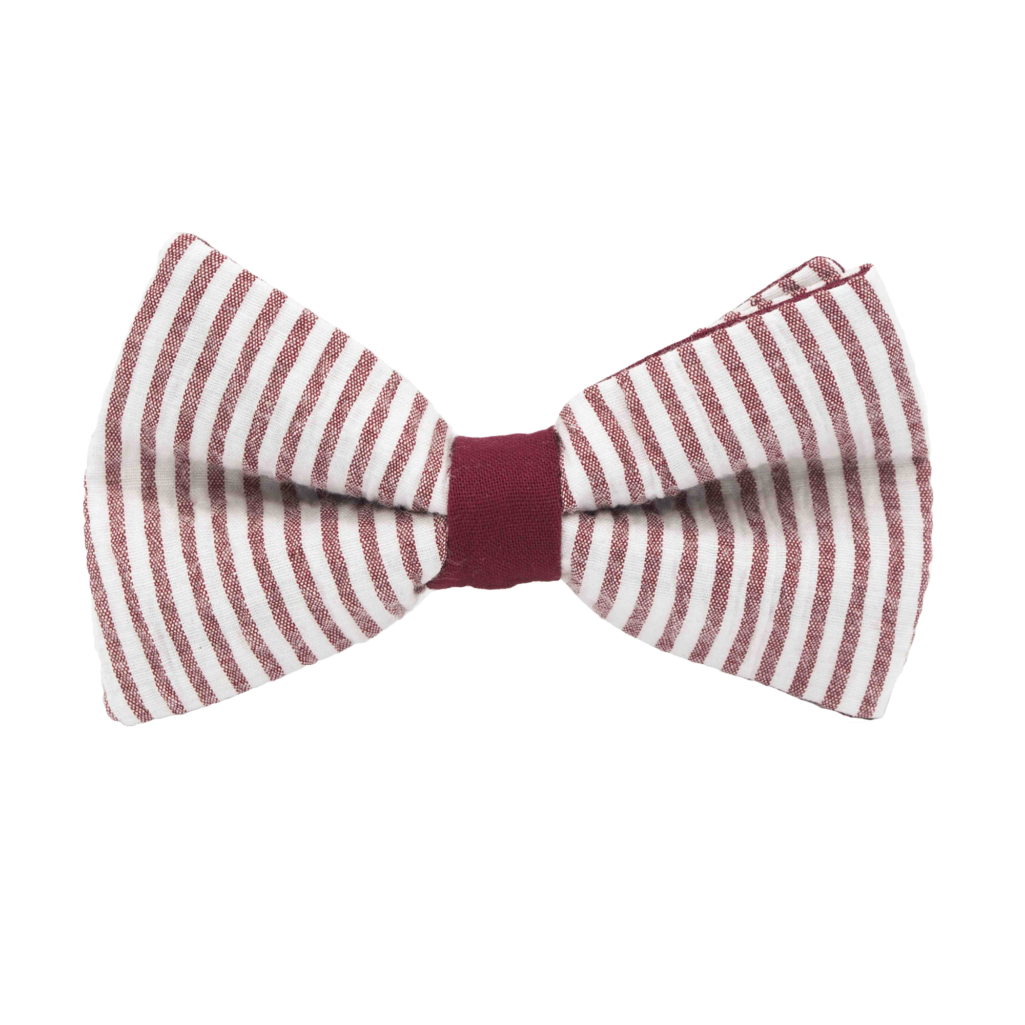 Nœud papillon motif Knokke - framboise