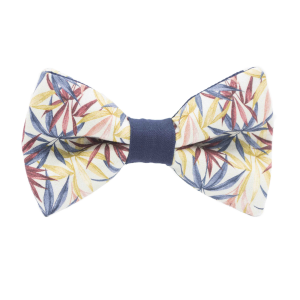 Nœud papillon motif Tropical - Bleu