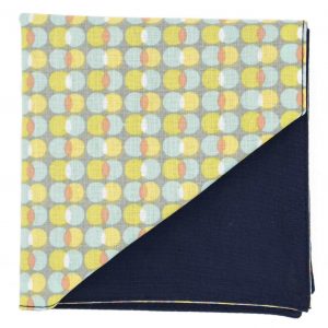 Pochette "Light Show" - bulles jaunes, orange et bleu ciel sur fond gris