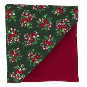 Pochette "Christmas Candy" - sucre d'orge sur fond vert sapin