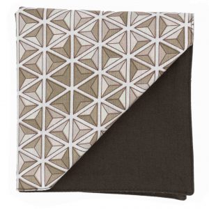 Pochette Japonais "Prisme" marron