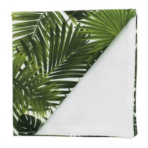Pochette "Ficus" - Feuilles exotiques sur fond blanc