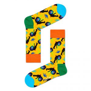 chaussettes Happy Socks Monkey jaune