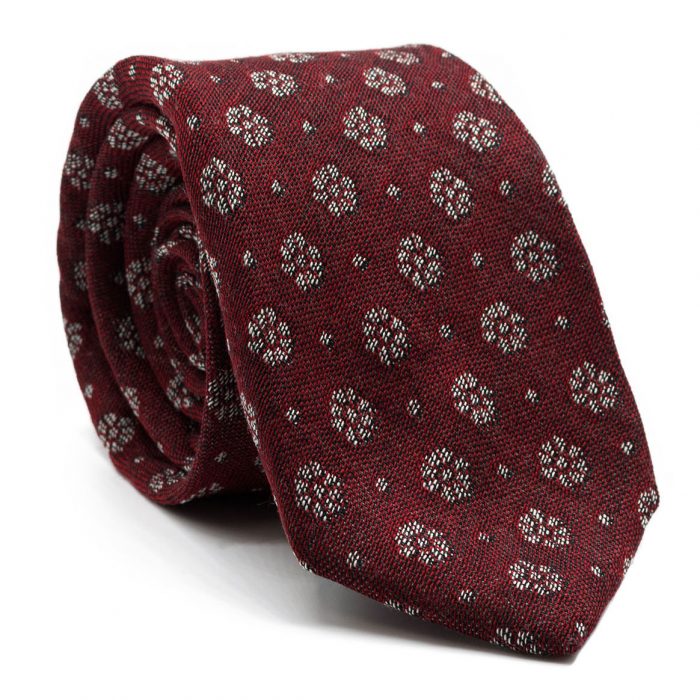 Cravate 7 plis “William” – Bordeaux