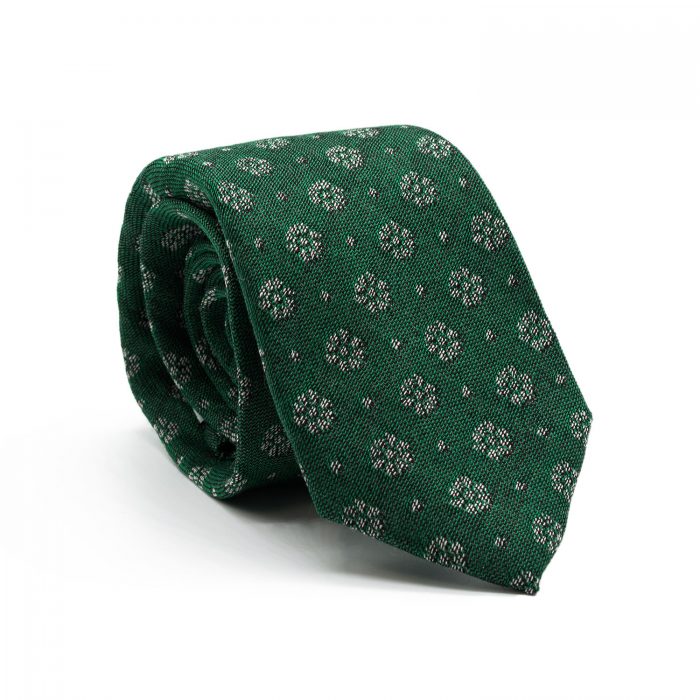 Cravate 7 plis “William” – Verte