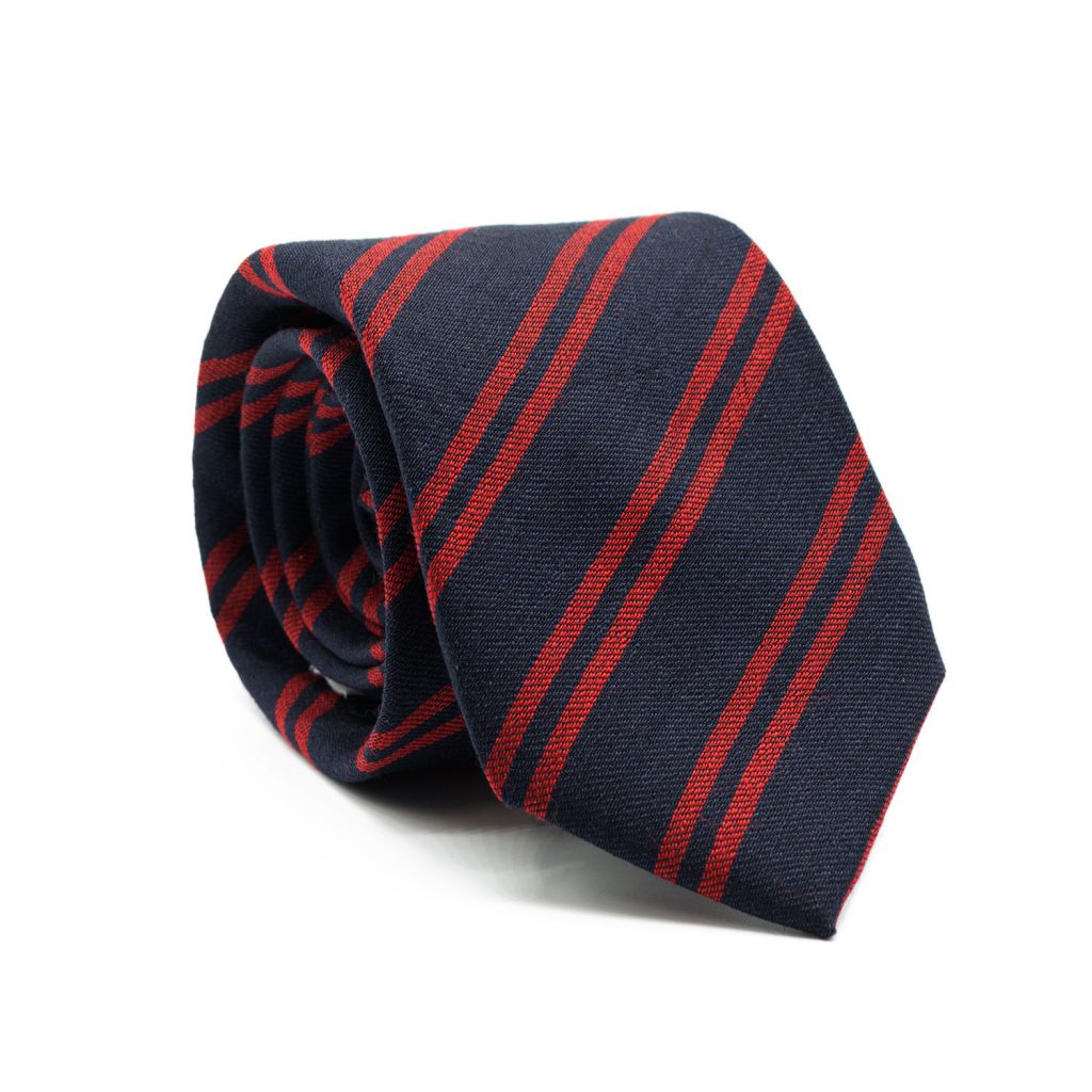 Cravate Homme E.Marinella 7 Plis Bleu Marine 100% Soie - Faite Main En Italie, état Neuf