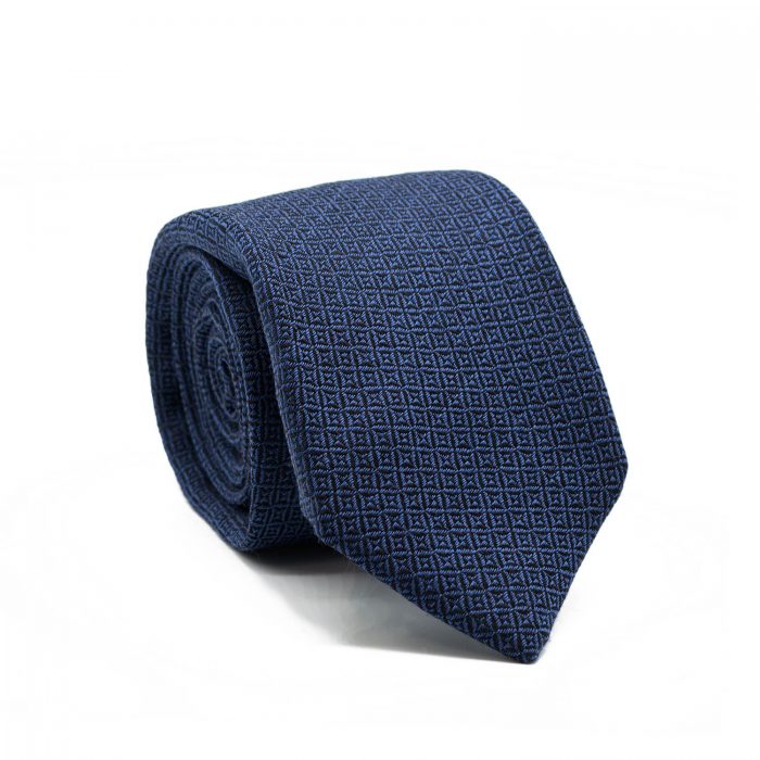 Cravate 7 plis “Oliver” – Bleue