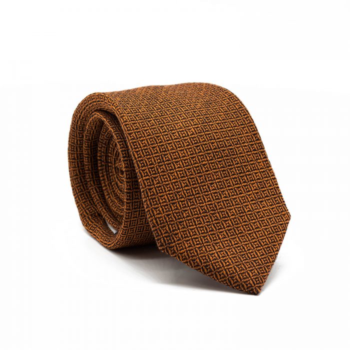 Cravate 7 plis “Oliver” – Orange