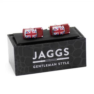 Boutons de manchettes pour costume sur-mesure Drapeau anglais packaging