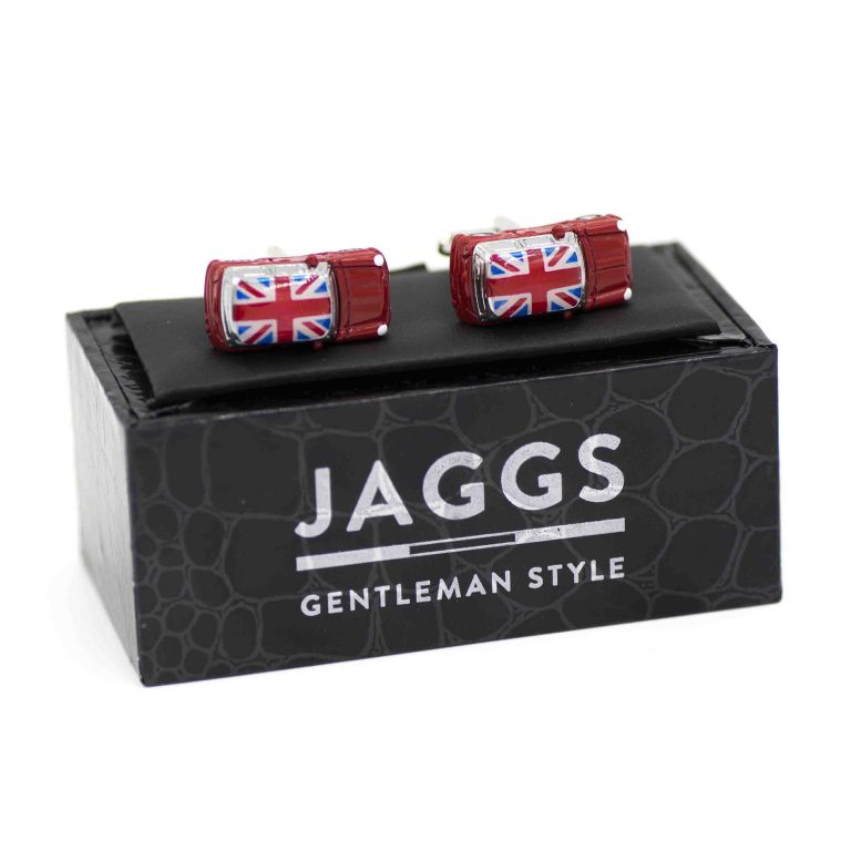 Boutons de manchettes pour costume sur-mesure Drapeau anglais packaging