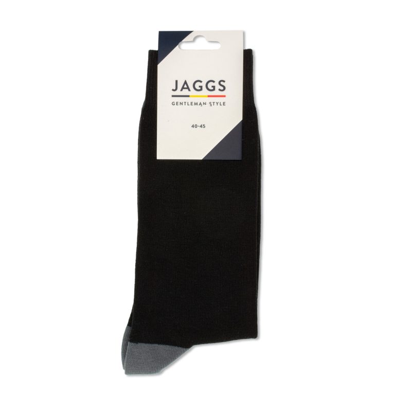 JAGGS chaussettes coton homme unies noires