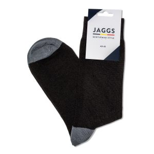 JAGGS-chaussettes-coton-homme-unies-noires