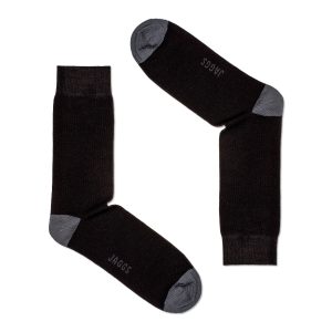 JAGGS-chaussettes-coton-homme-unies-noires