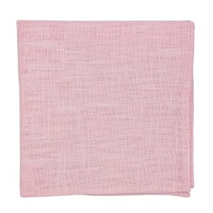 Pochette de costume en lin rose