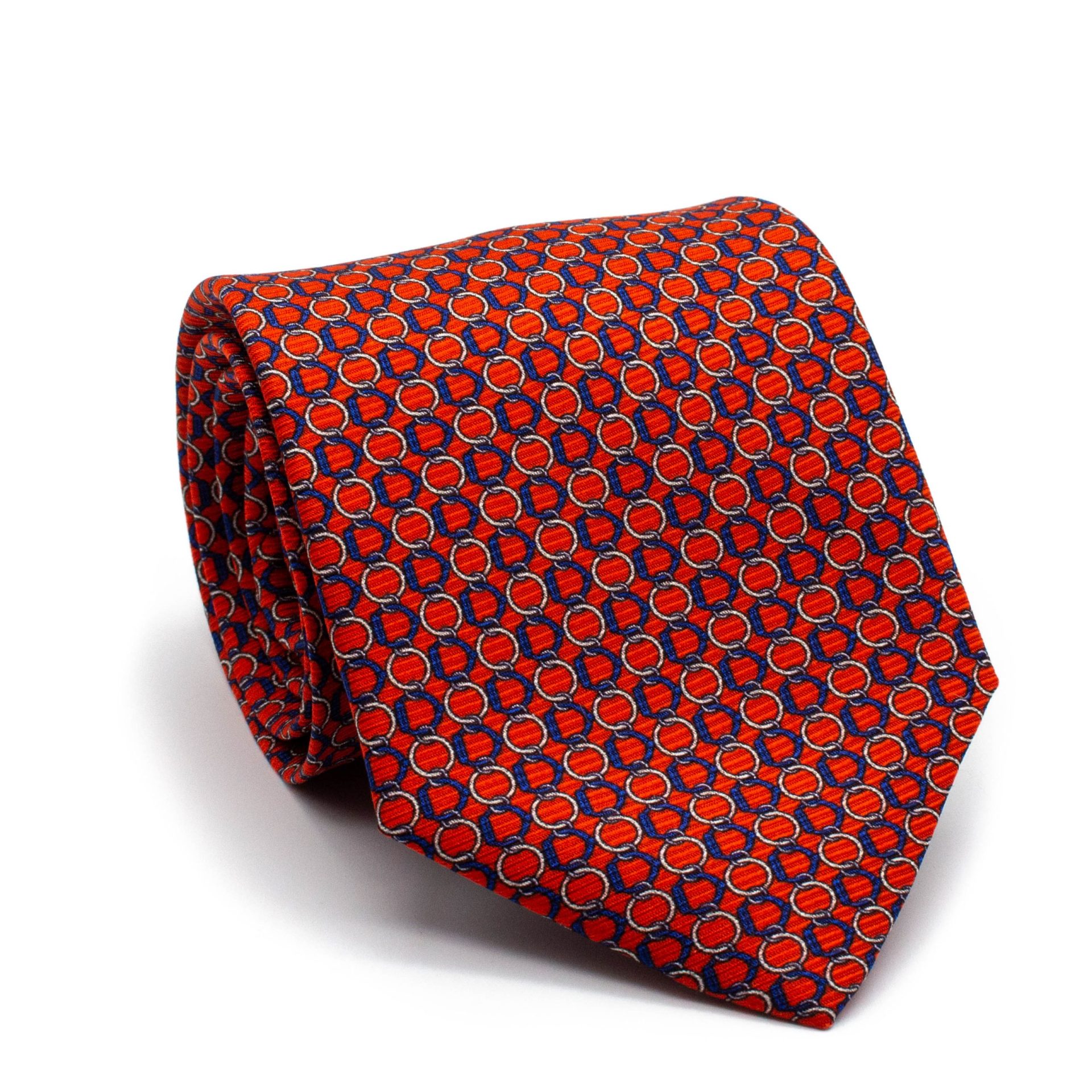 Cravate en soie “Archie” orange foncé