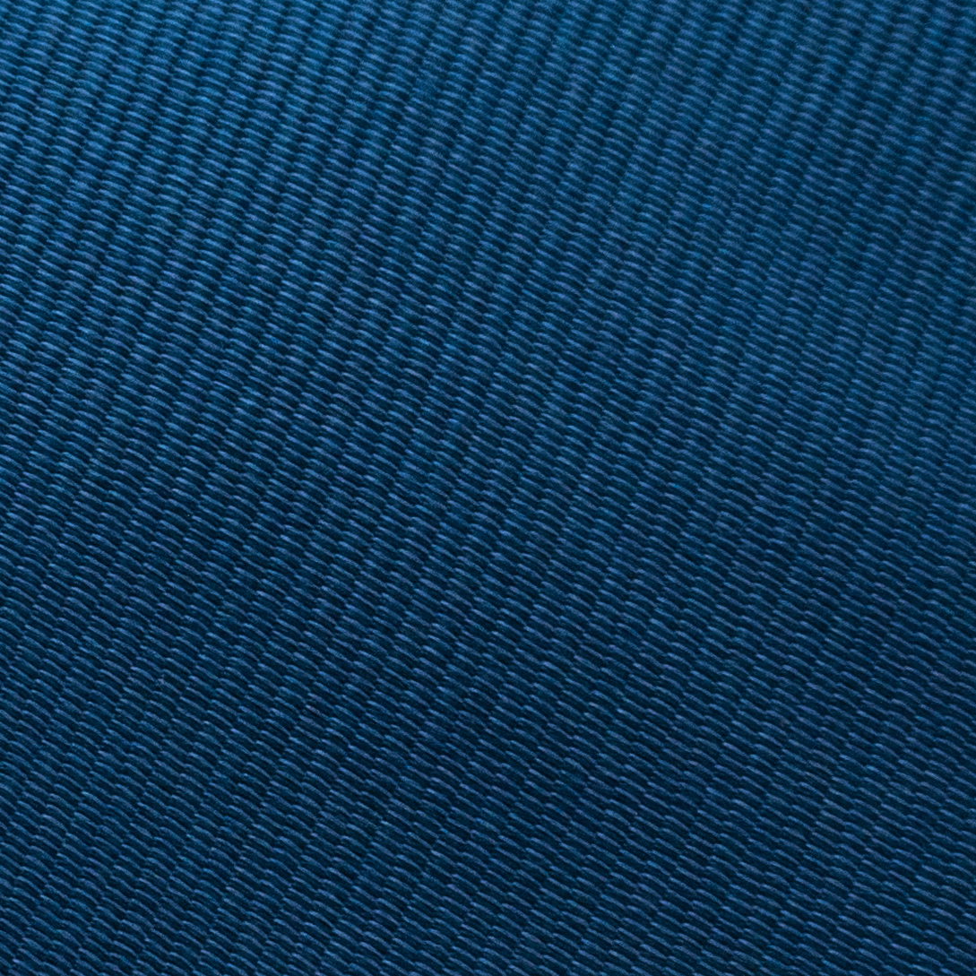 Cravate bleu canard en soie tissu