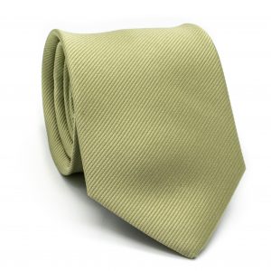 Cravate vert pistache en soie roulée