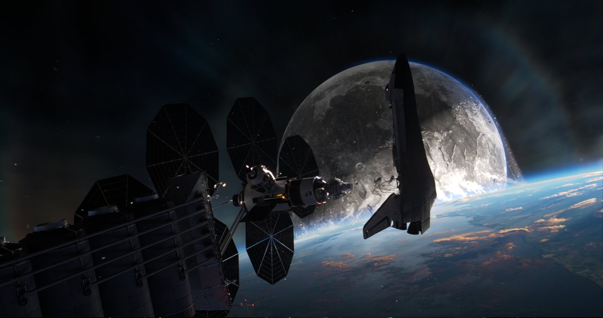 Moonfall : le nouveau film catastrophique de Roland Emmerich - Vue de l'espace