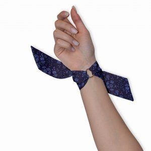 Manchette tissu liberty Capel bleu violace
