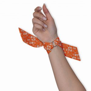 Manchette tissu liberty Capel orange