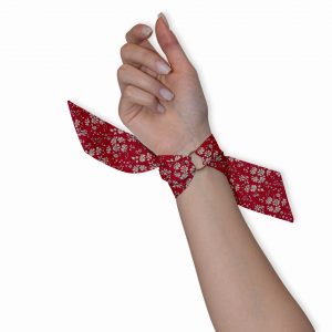 Manchette tissu liberty Capel rouge rouille